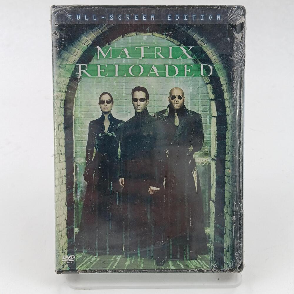 The Matrix Reloaded DVD Full Screen Keanu Reeves Laurence Fishburne Sci-Fi Film